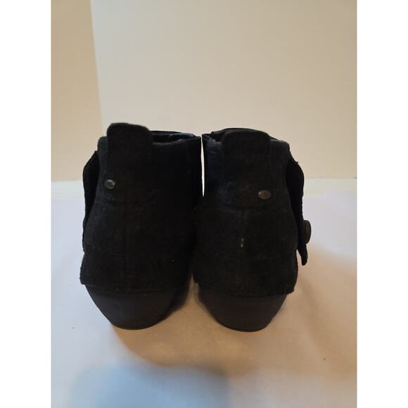Merrell Luxe Black Button Suede Booties Ankle Womens Size 8.5 Moto Winter - Picture 9 of 16